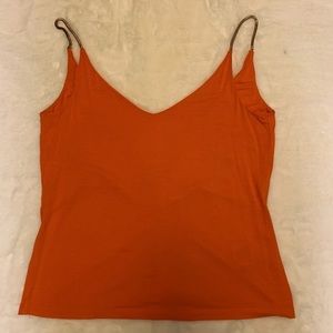 H&M Orange Top with Gold Halter